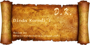 Dinda Kornél névjegykártya