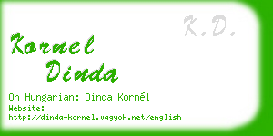 kornel dinda business card